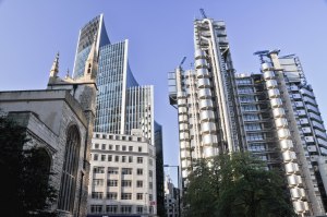 Lloyds of London and surrounding buildings