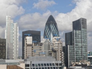 Lloyds of London from Monument tower