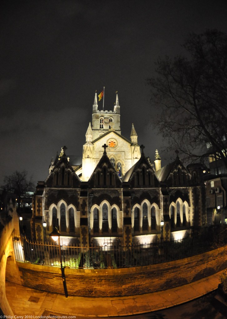 Southwark cathedral at Night