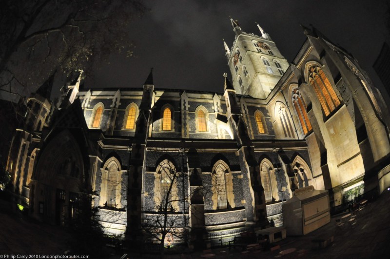 Southwark cathedral at Night