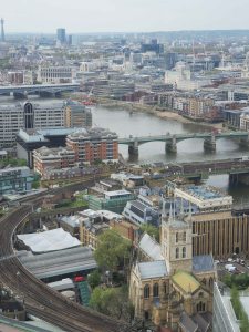 Southwark cathedral location today from the Shard