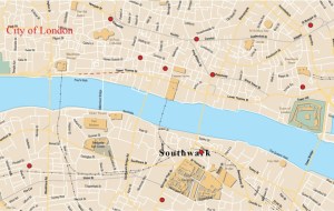 southwark cathedral map