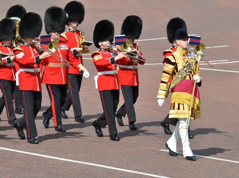 Guards Band outside Buckingham Palace