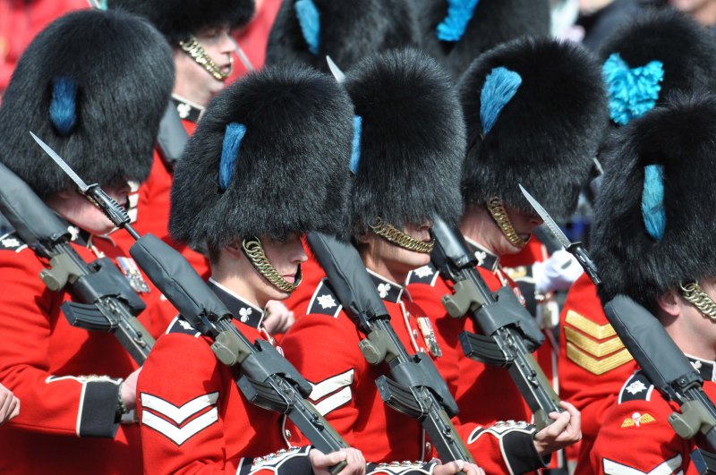 Guards Marching outside Buckingham Palace