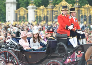 Duchesses of Cambridge and Cornwall (Kate and Camila) with Prince Harry