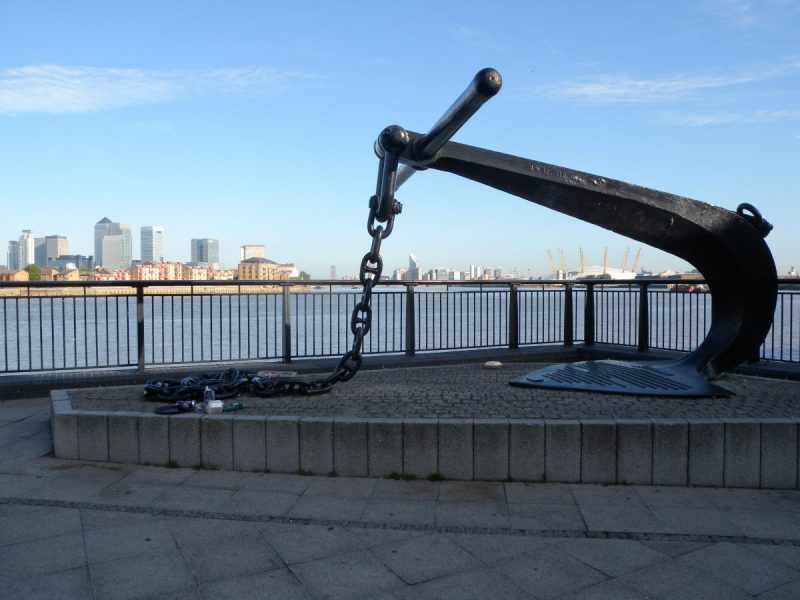 London Runs and Photo Routes - View towards the O2 from the Cutty Sark Pub in Greenwich