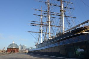 London Runs and Photo Routes - View towards Docklands from the Cutty Sark