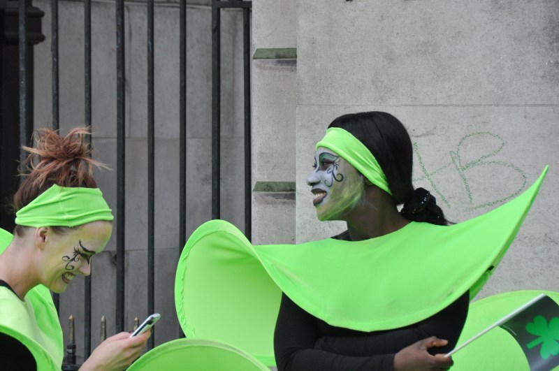 St Patrick Day Parade - Preparation laughter