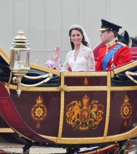 Duke and Duchess of Cambridge on their wedding day